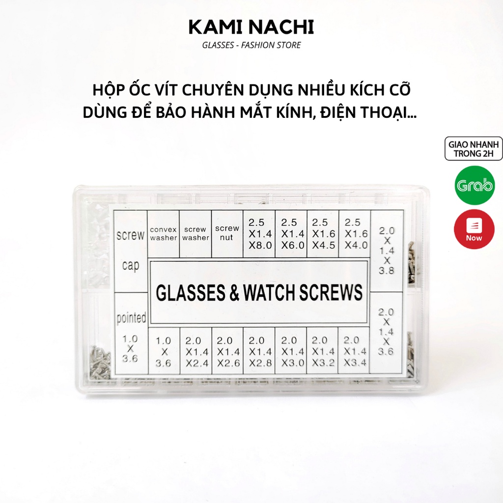 Giá bán Hộp ốc vít chuyên dụng để bảo hành mắt kính, gọng kính KAMI NACHI
