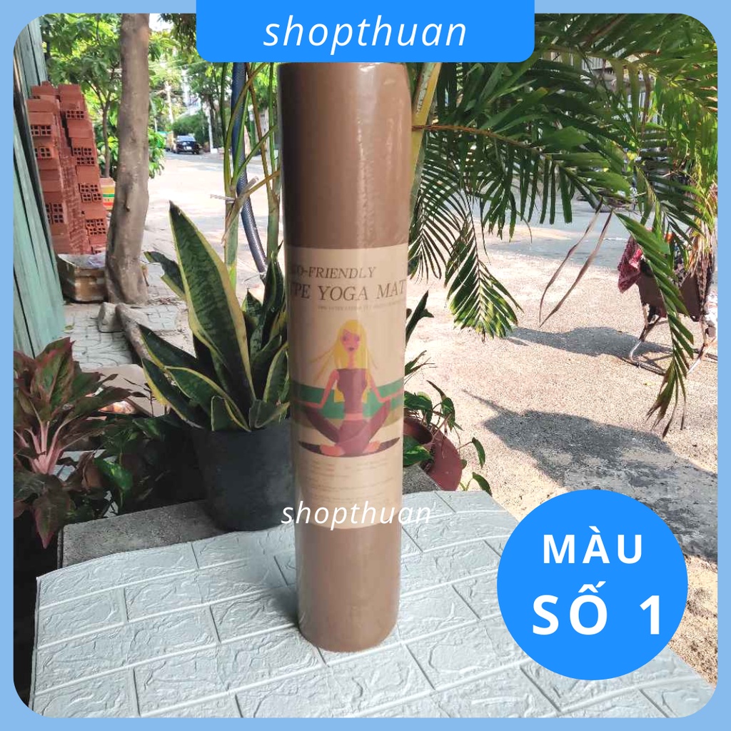 Thảm tập Yoga 2 lớp chất liệu TPE cao cấp dày 6mm