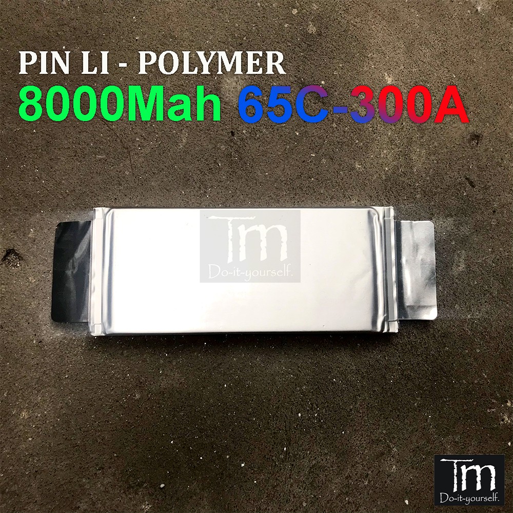 Pin Li-Po 3.7V 8000Mah Xả Cao 65C Chế Máy Hàn Cell