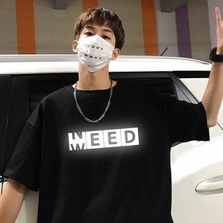 Áo thun tay lỡ phản quang need and weed