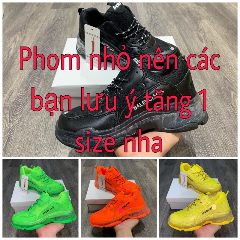 [Freeship+Hộp+ Quà] New Giày 3len đế trong nam nữ+Hộp+Quà