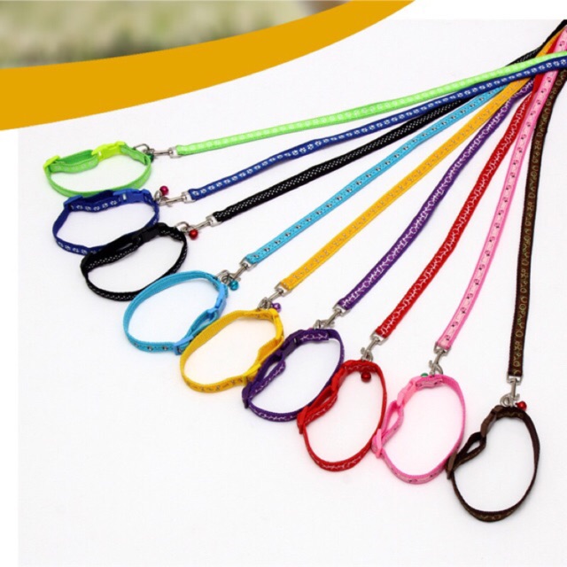 Dây xích bằng vải qua cổ cho chó mèo