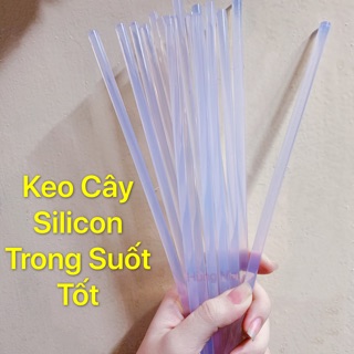 Combo 10 cây Keo Cây Silicon trong suốt tốt, sử dụng cho súng bắn keo lớn, nhỏ