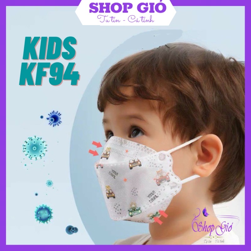 Thùng 600 Chiếc Khẩu Trang Trẻ em KF94 Hàn Quốc form dáng 4D Họa tiết đáng yêu dành riêng cho bé yêu | BigBuy360 - bigbuy360.vn
