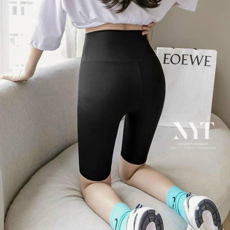 [ảnh thật-sẵn] Quần legging ngố nâng mông hộp xanh