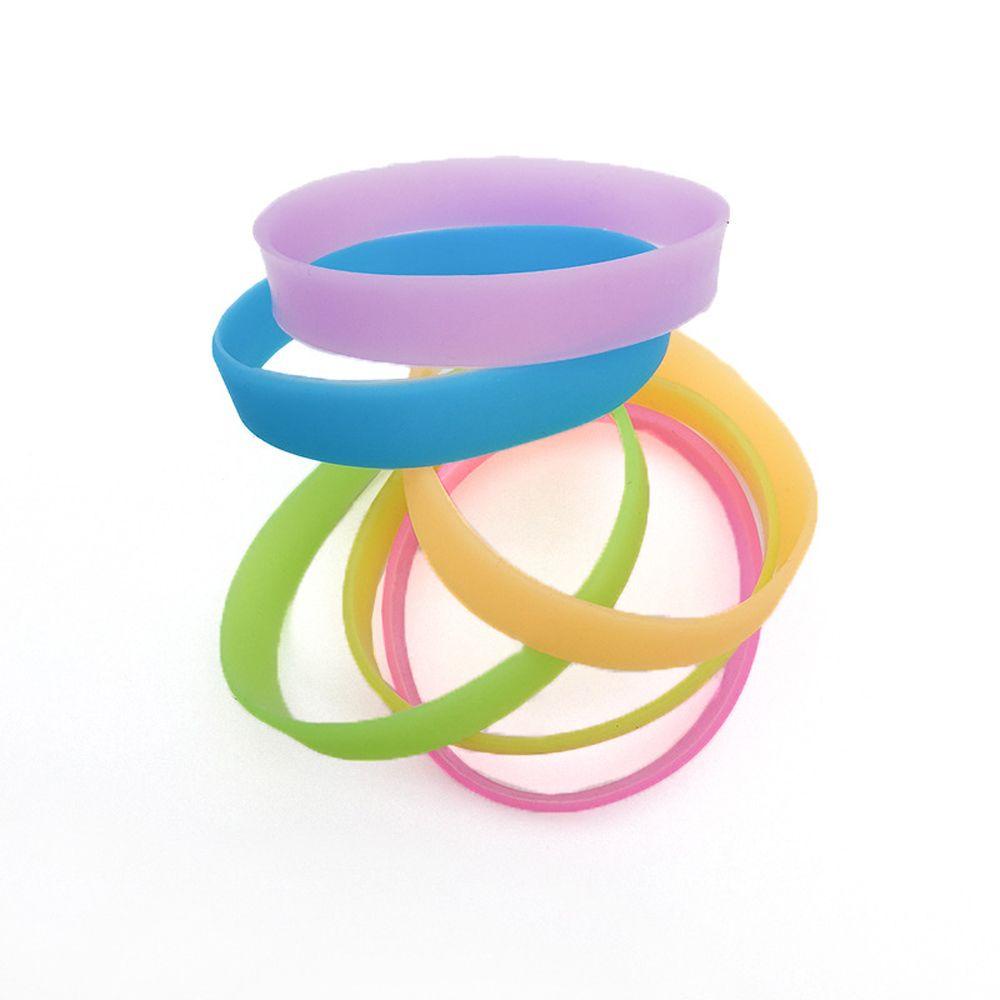QUINTON Vòng Đeo Tay Cao Su Silicone Màu Dạ Quang Thời Trang Dành Cho Nam Và Nữ