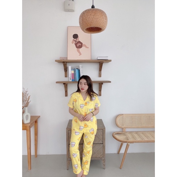 BỘ PIJAMA / PIZAMA THÔ TAY CỘC QUẦN DÀI CHẤT CỰC ĐỈNH [ NHIỀU MÀU ĐƯỢC CHỌN MÀU ] | BigBuy360 - bigbuy360.vn