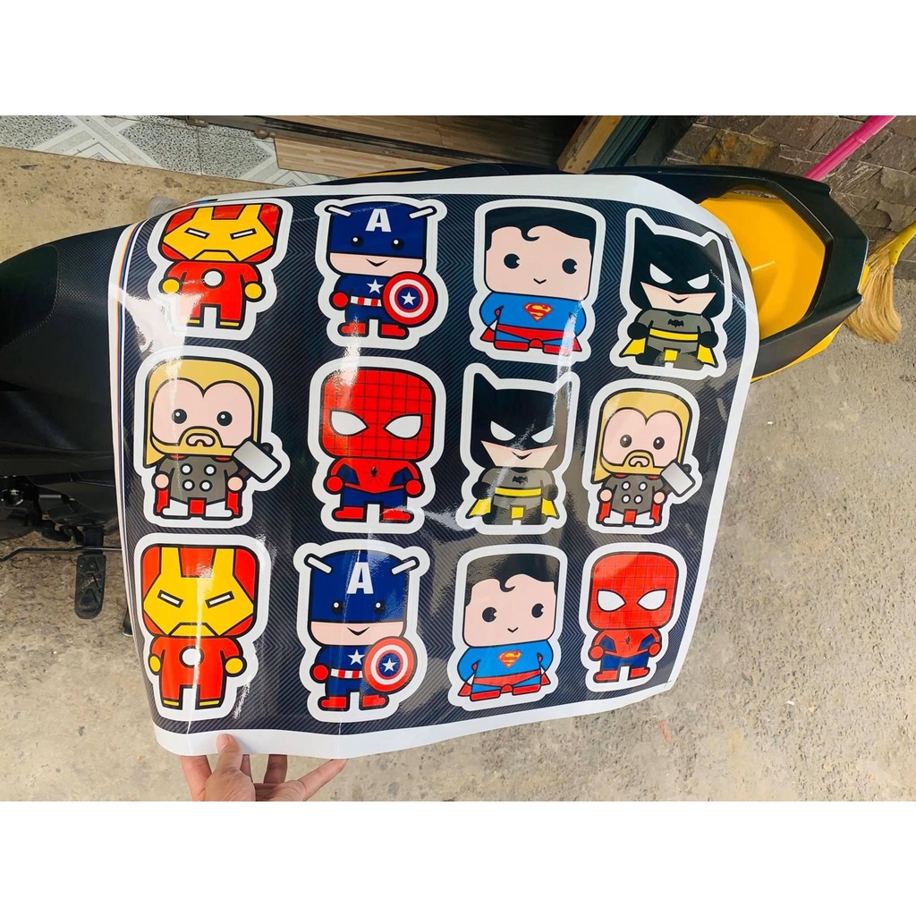 Tem Lẻ Sticker Decal Marvel Siêu Anh Hùng
