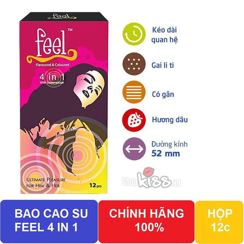 Bao cao su Gai li ti Siêu mỏng hộp 3 chiếc Kimiko - Nhật chính hãng