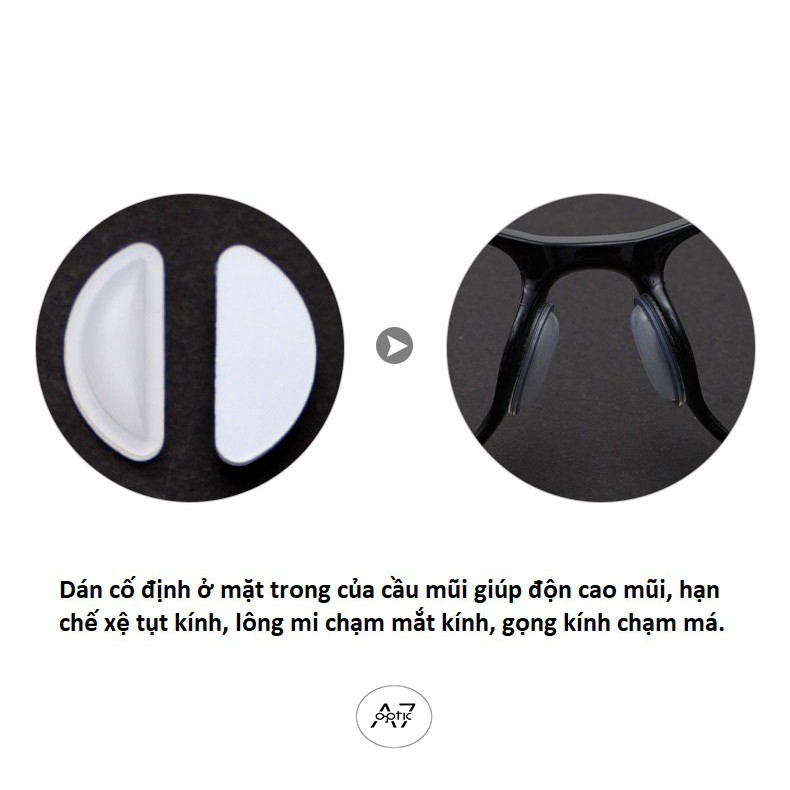 Phụ kiện Đệm mũi không khí chống xệ tụt kính, khắc phục kính chạm lông mi, chạm gò má, sống mũi thấp (1 cặp)