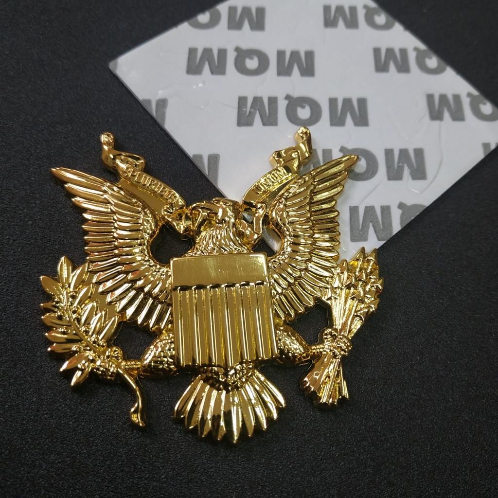 Logo huy hiệu đại bàng Mỹ Bpluribus Unum 6.5x6.3cm