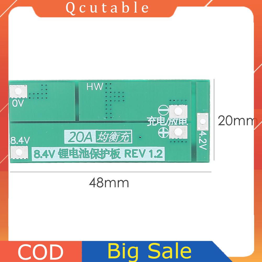 Bảng Mạch Bảo Vệ Pin Lithium 2s 20a Bms 7.4v 8.4v 18650