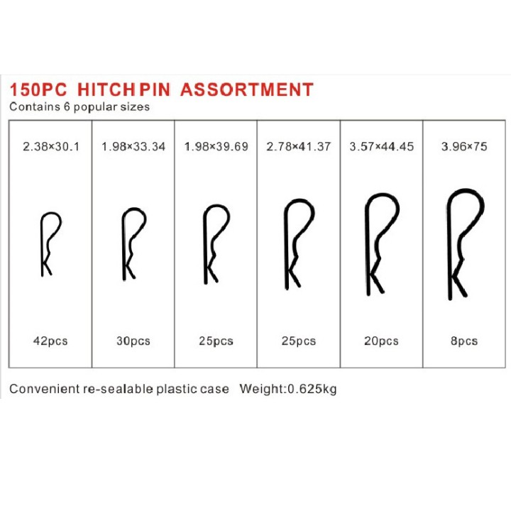 Hộp chốt r 150pc R-Clips Stainless Steel OTOX