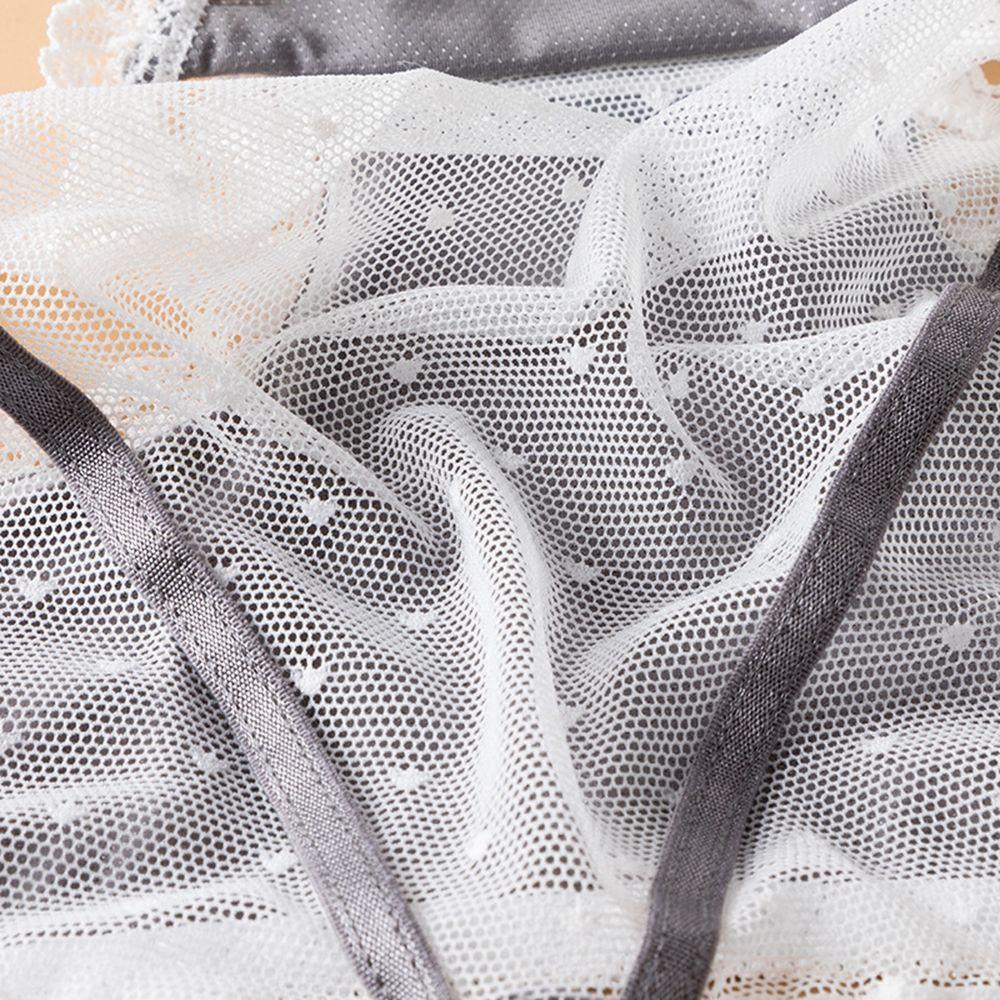 MOCHO Quần Lót Cotton Phối Ren Họa Tiết Chấm Bi Phong Cách Hàn Quốc Cho Nữ