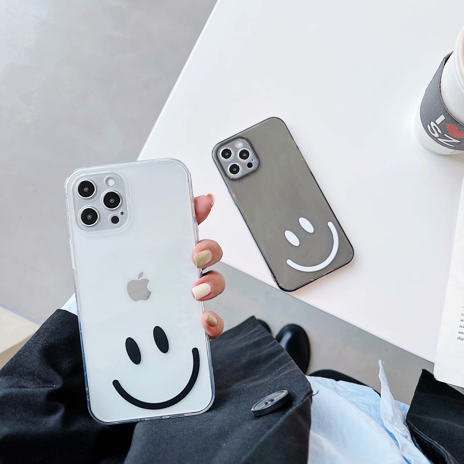 Ốp Lưng Tpu Trong Suốt Chống Sốc Hình Mặt Cười Đáng Yêu Cho Iphone 12pro Max 12mini 11pro Max Xs Max Xr Se 2020 7 8 Plus | BigBuy360 - bigbuy360.vn