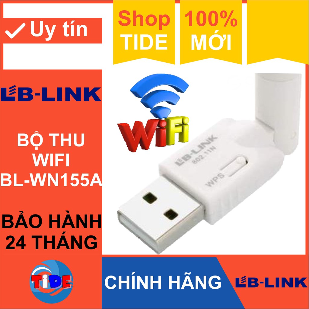 Bộ thu Wifi BL-WN155A Chính Hãng LB-Link – Bảo hành 24 tháng – Tốc độ truyền tải không dây 150Mbps