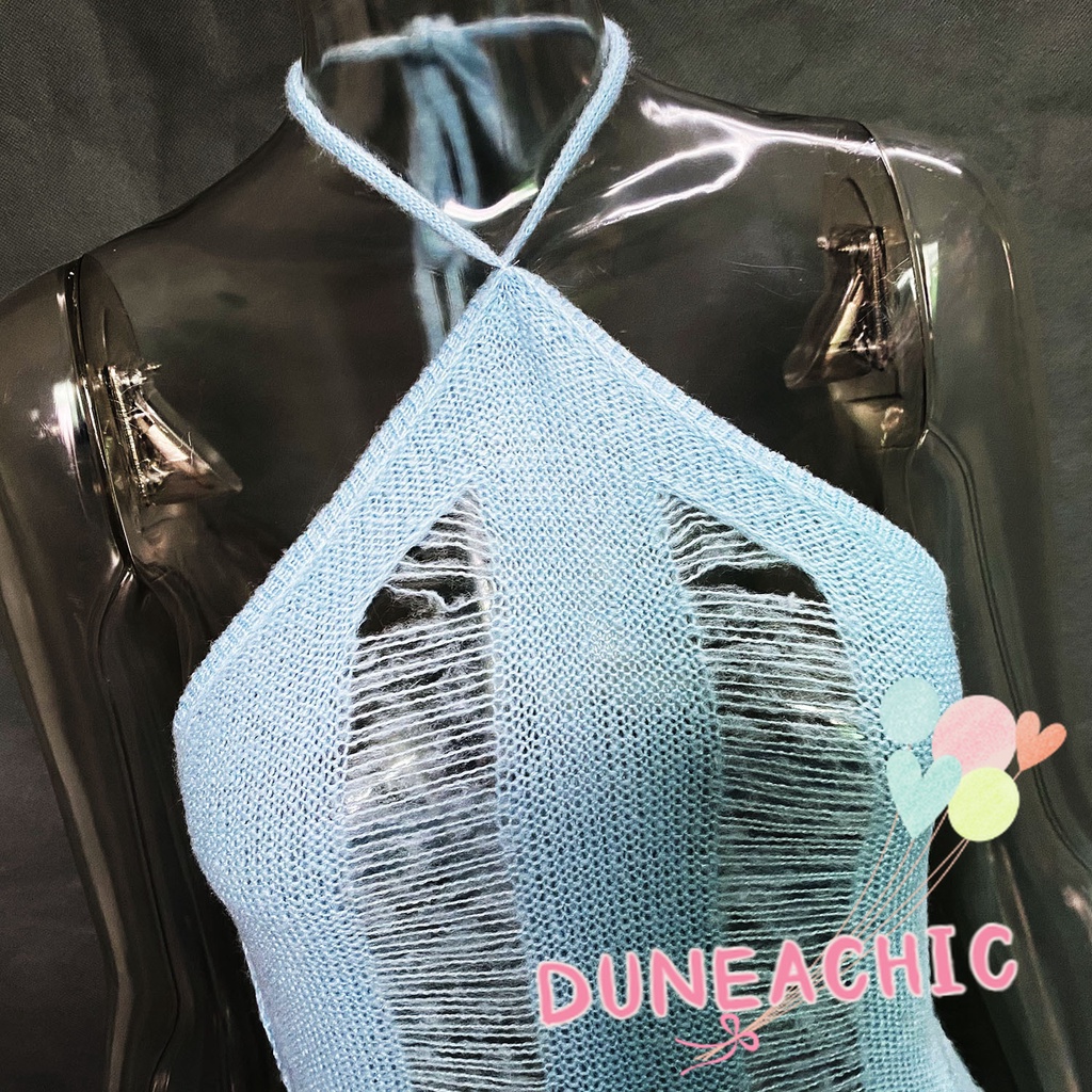 DUNEA Đầm Body Thiết Kế Hở Lưng Quyến Rũ