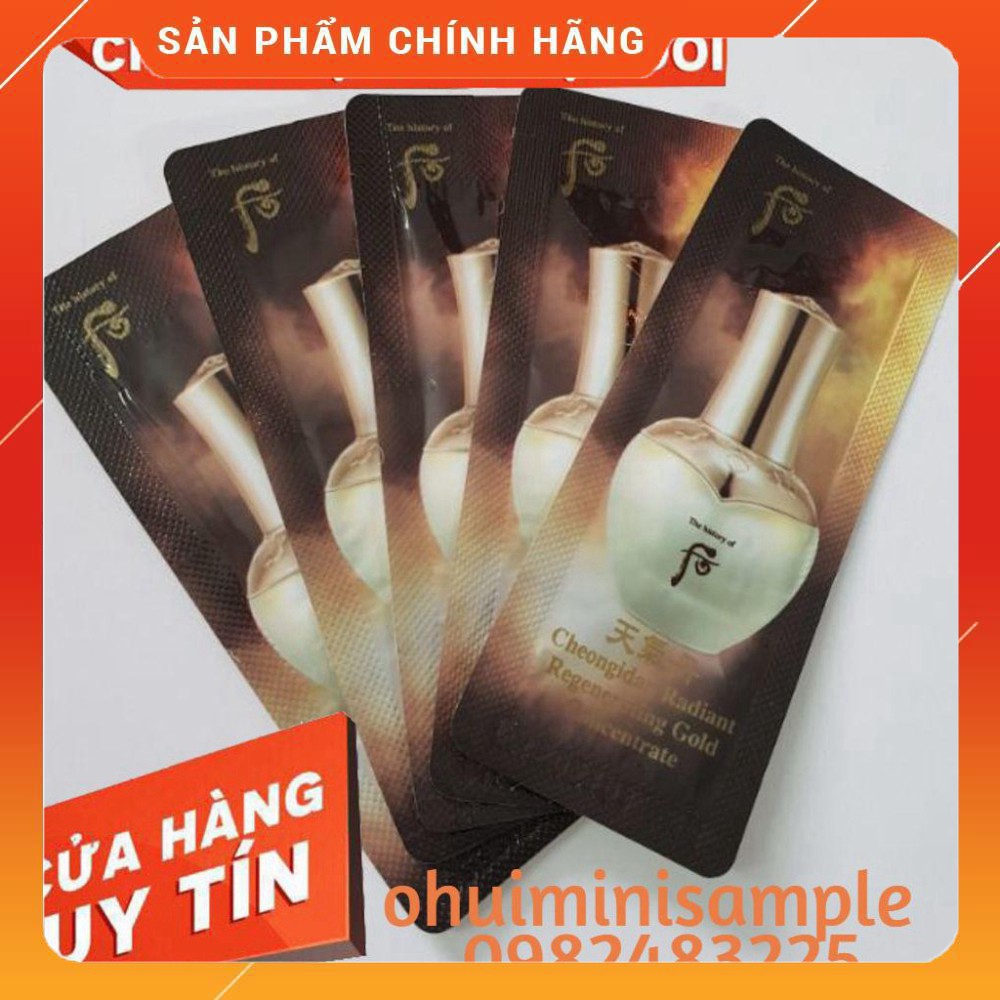 Tinh chất vàng sâm núi whoo siêu phục hồi lão hóa dưỡng trắng và trẻ hóa làn da whoo hwa huyn radiant gold 1ml