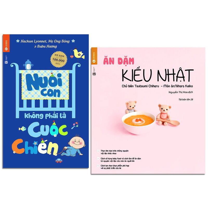 Sách - Combo 2 Quyển: Nuôi Con Không Phải Là Cuộc Chiến 1 - Tái bản 2019 + Ăn dặm kiểu Nhật