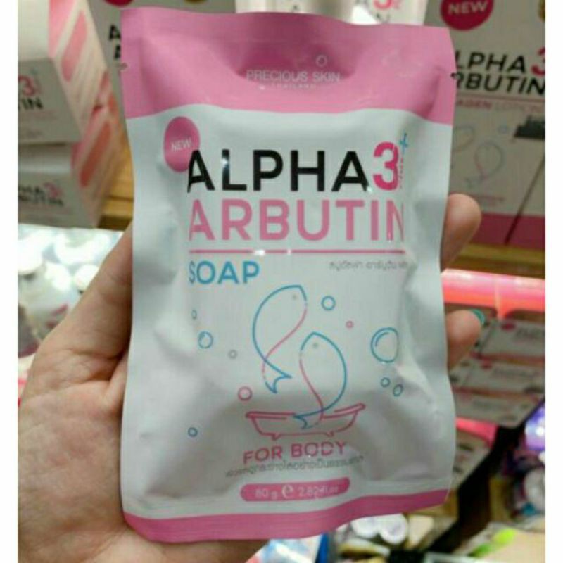 Xà Bông ⚡𝗧𝗵𝗮́𝗶𝗹𝗮𝗻𝗱⚡ Xà Phòng Trắng Da Alpha Arbutin 3 Plus Soap For Body
