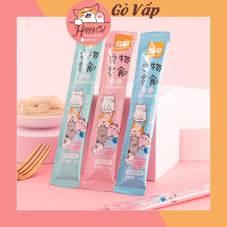 Súp thưởng Shizuka thanh 15g Pate thức ăn ướt cho mèo - HAPPY CAT PET SHOP