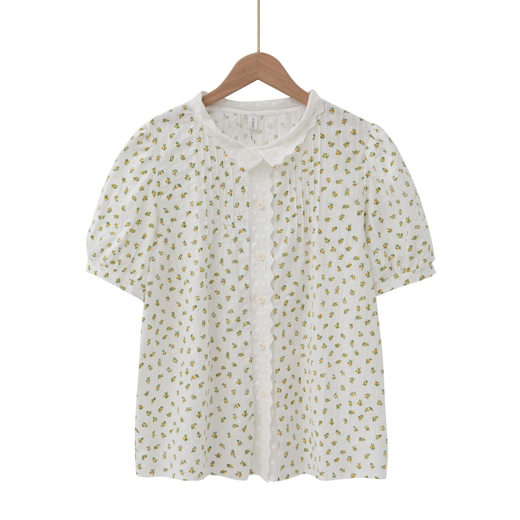 Áo Sơ Mi Hoa Ngắn Tay Phong Cách Hàn Quốc Mới 44764