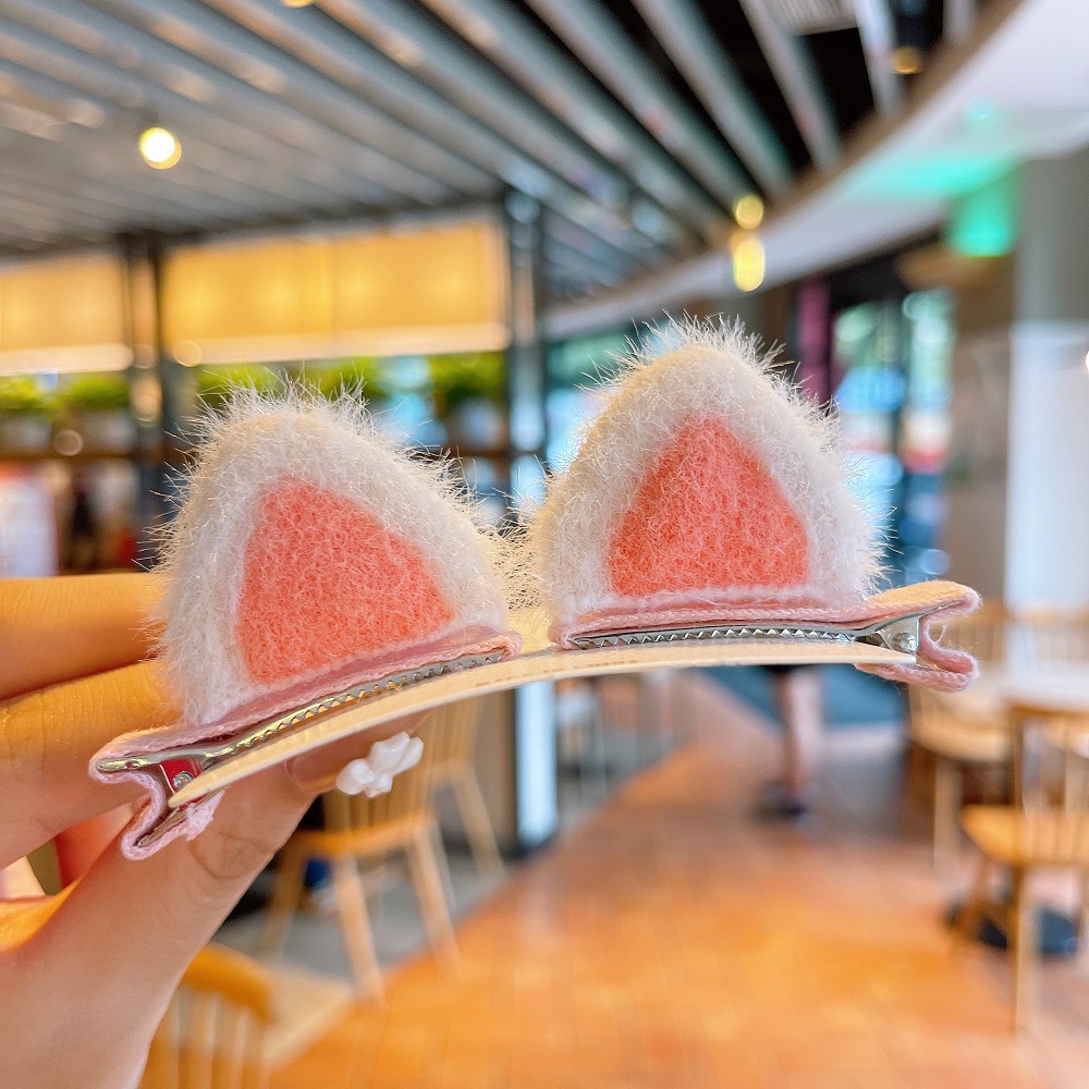 Kẹp tóc thiết kế tai mèo dễ thương dành cho bé gái