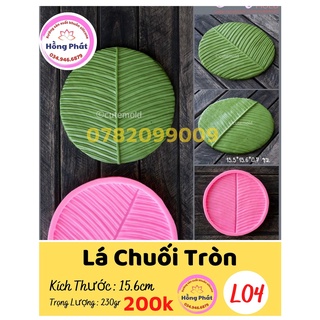 Khuôn silicon Lá chuối tròn - L04 - Silicon Hồng Phát