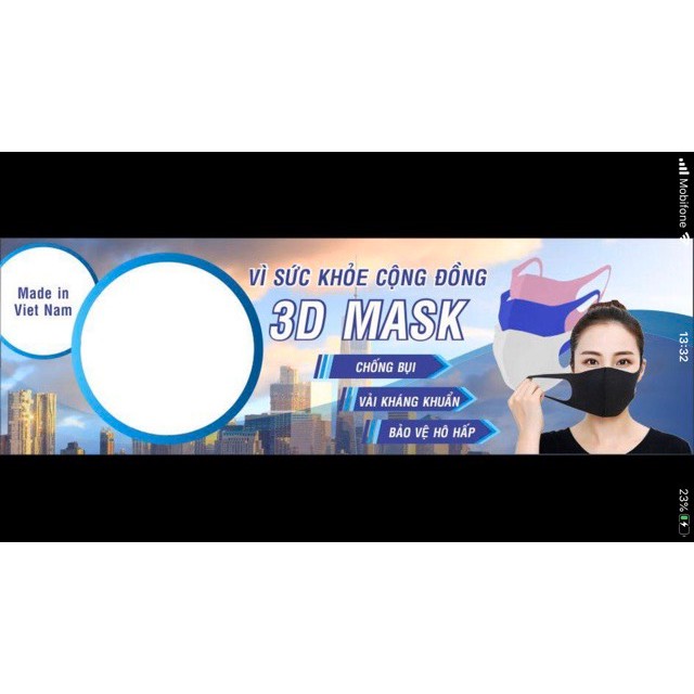 KHUYẾN MÃI - COMBO 10 chiếc khẩu trang vải siu 3D MASK phủ Nano 1 lớp kháng khuẩn
