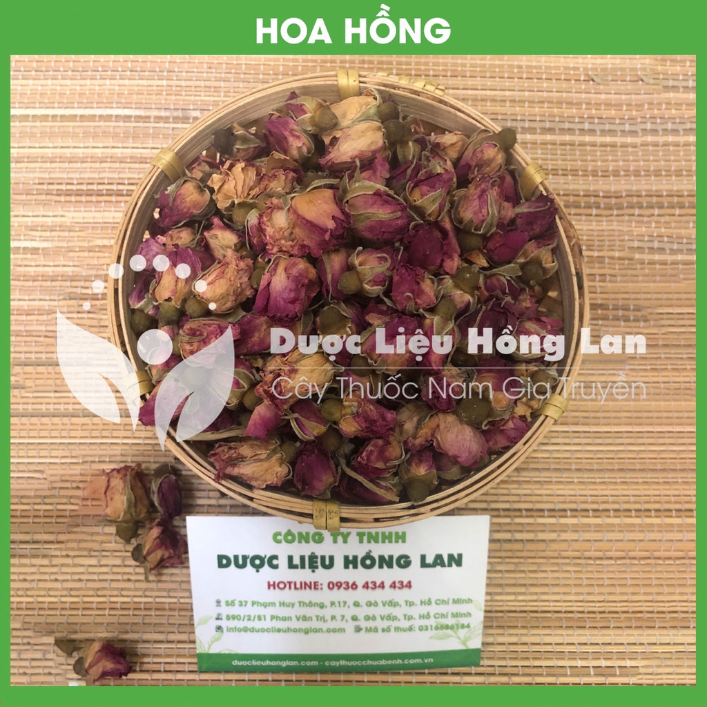Trà HOA HỒNG loại 1 sấy khô đóng gói 100g - congtyduoclieuhonglan