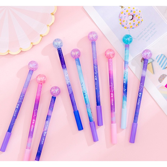 [Hàng mới về] Bút bi Galaxy hình Quả cầu độc đáo - Bút nước học sinh