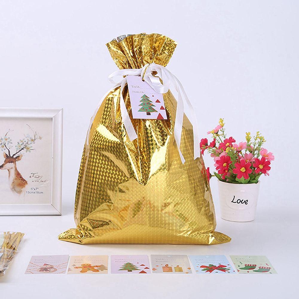 Set 5 Túi Giấy Nhôm Đựng Bánh Quy Họa Tiết Giáng Sinh