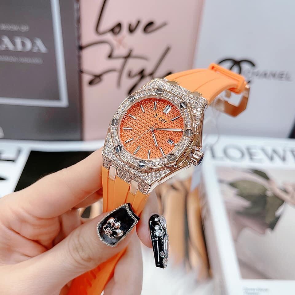 Đồng Hồ Nữ XCer Dây Silicone Cam Rose Gold Chính Hãng 36mm
