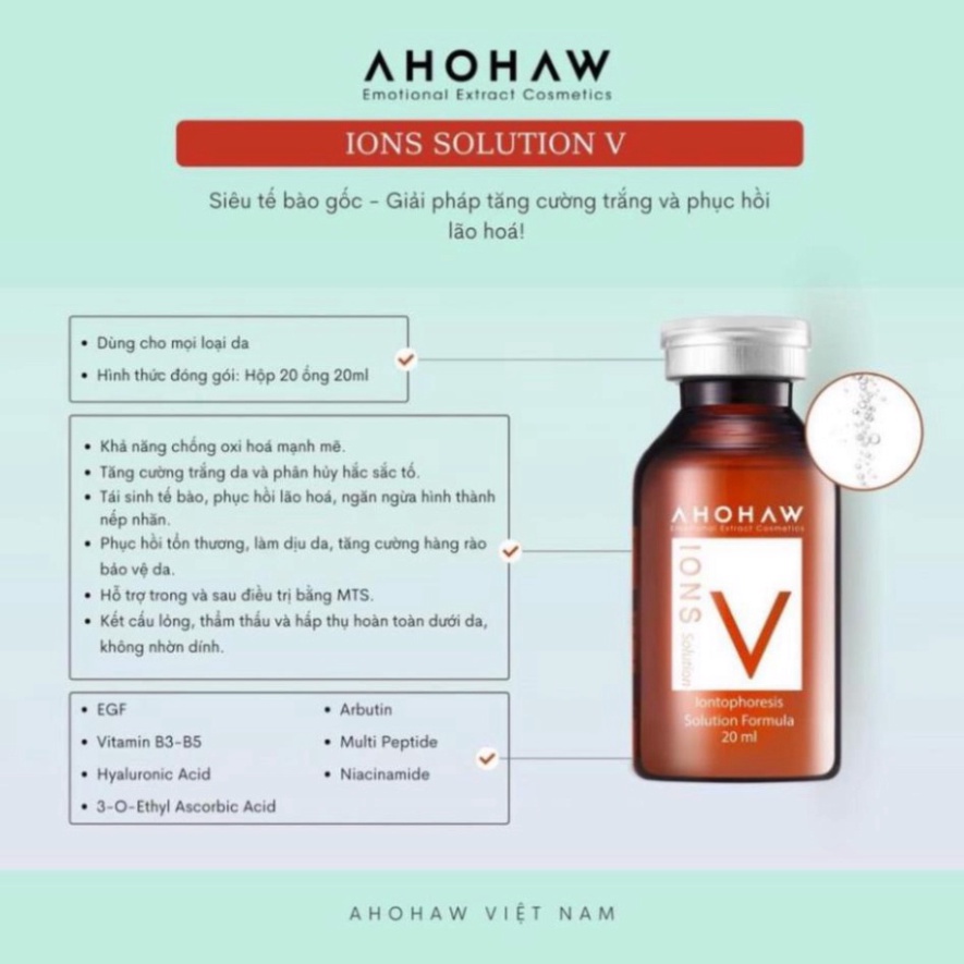 Tế bào gốc Ahohaw IONS V Solution 20ml