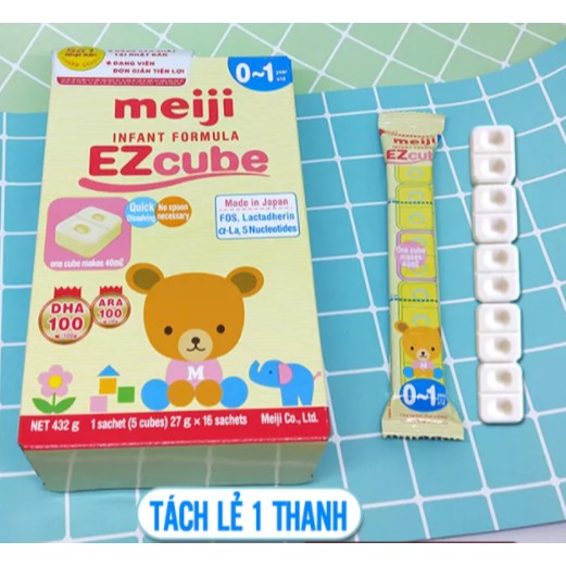 (Lẻ 1 thanh) Sữa Meiji Nhật số 0/9 dạng thanh