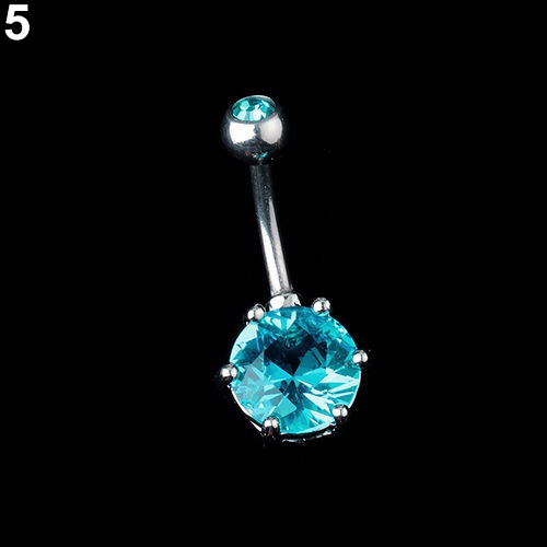 Khuyên rốn đính đá màu thời trang cho nữ