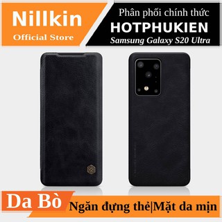 Bao da Leather cho Samsung Galaxy S20 Ultra hiệu Nillkin Qin (Chất liệu da cao cấp, có ngăn đựng thẻ) - Hàng chính hãng
