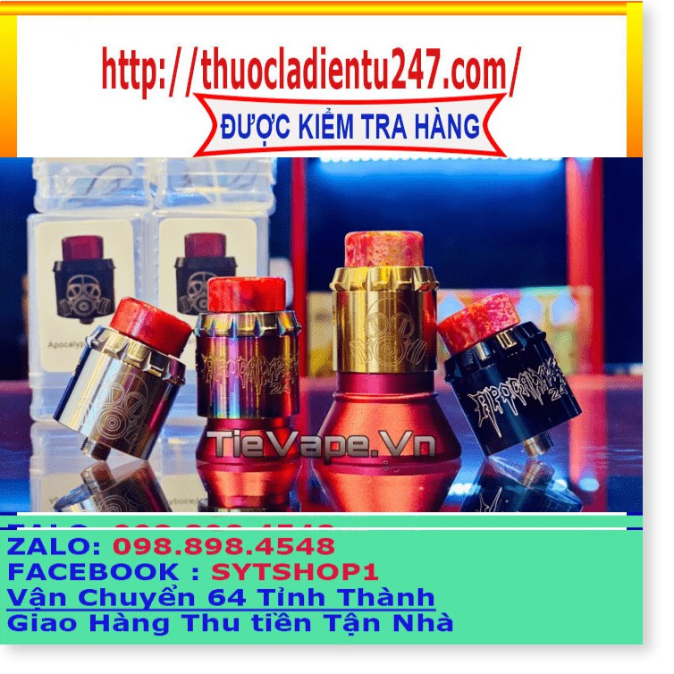 Đầu Tank Thước La Điện Tử  Siêu khói RDA Apocalypse size 24 điện.tử -0988984548