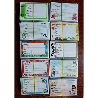 Nhãn vở,nhãn vở hoạt hình có keo dán sẵn (sét 50 nhãn,100 nhãn)