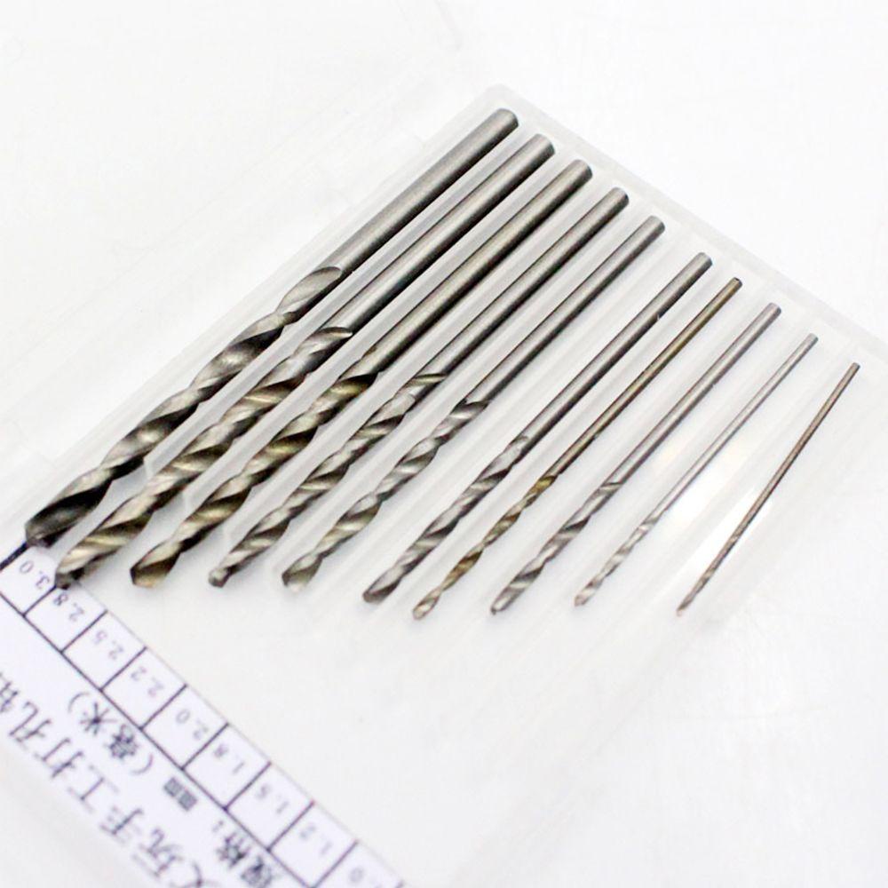 Bộ 10 Mũi Khoan Xoắn Tốc Độ Cao Bằng Thép Dùng Làm Đồ Gỗ