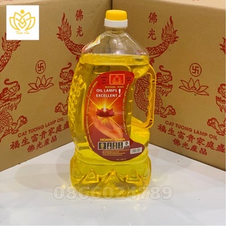 Dầu cát tường chai to chuẩn 2 lít màu vàng