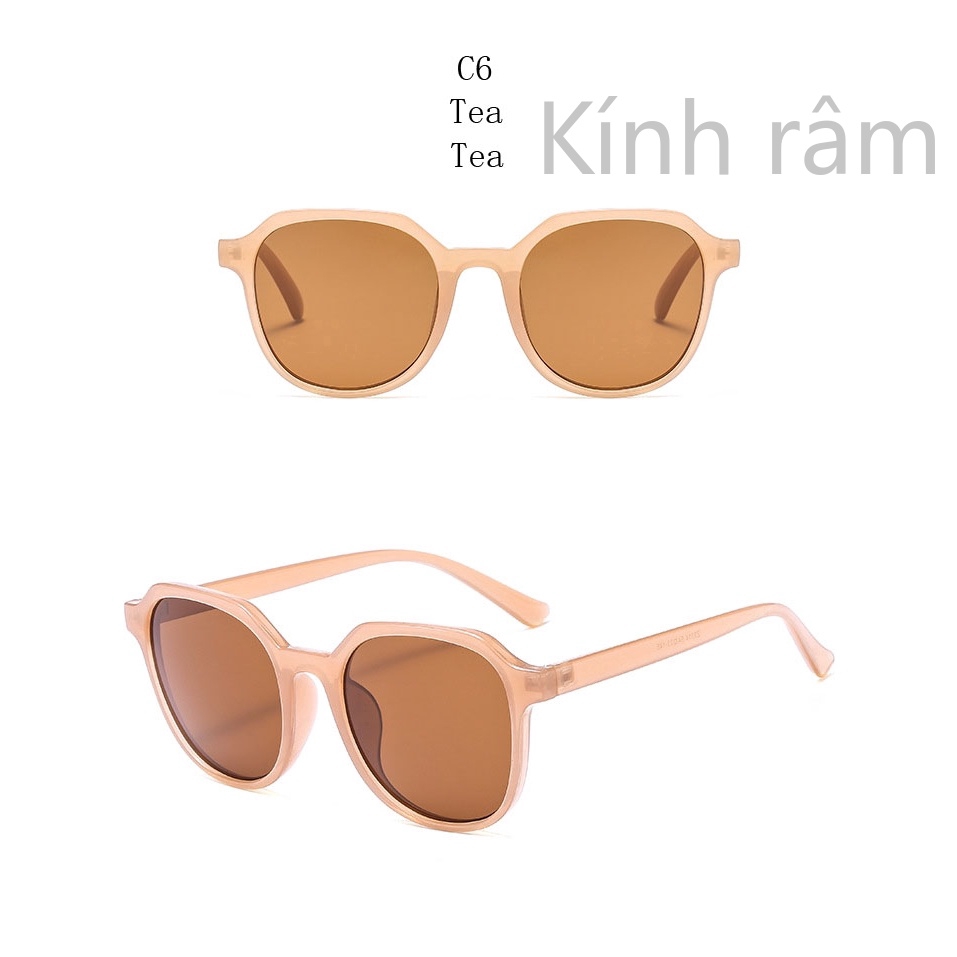 Kính mát gọng tròn vintage thời trang 3314
