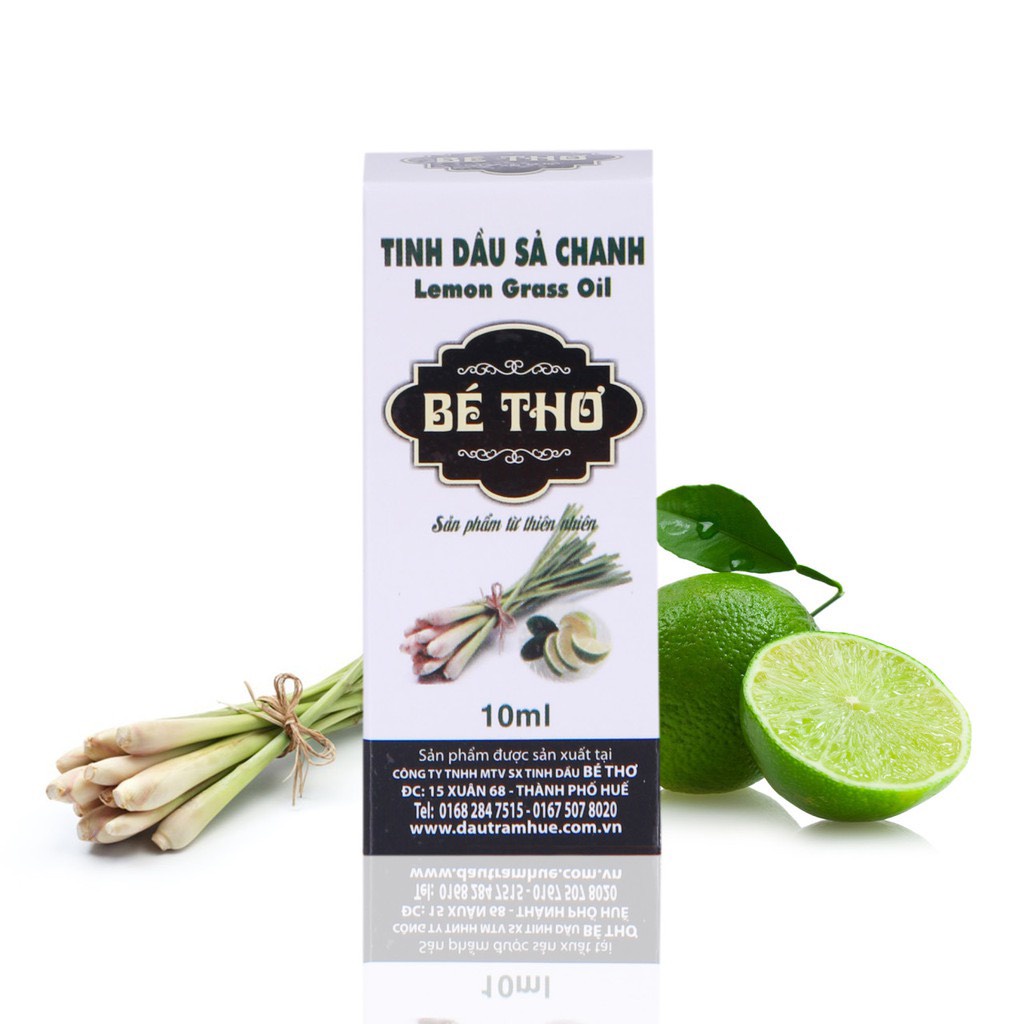 Tinh dầu sả chanh Bé Thơ, sản phẩm từ thiên nhiên. Chai 10ml