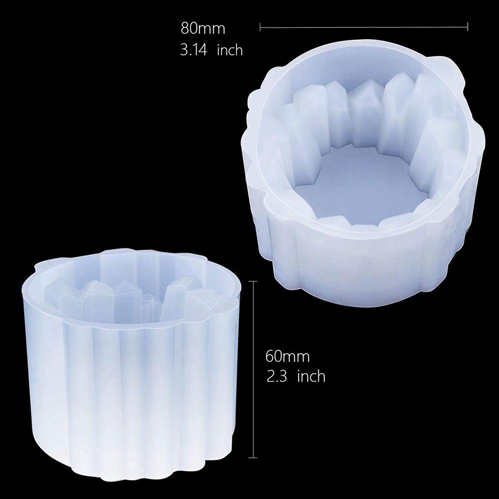 LONTIME Hộp Đựng Nến Bằng Nhựa Resin Có Gương Tiện Dụng