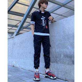 Combo mix quần jogger kaki áo thun ngộ nghĩnh thời trang dạo phố cho nam - QJ03.AT04