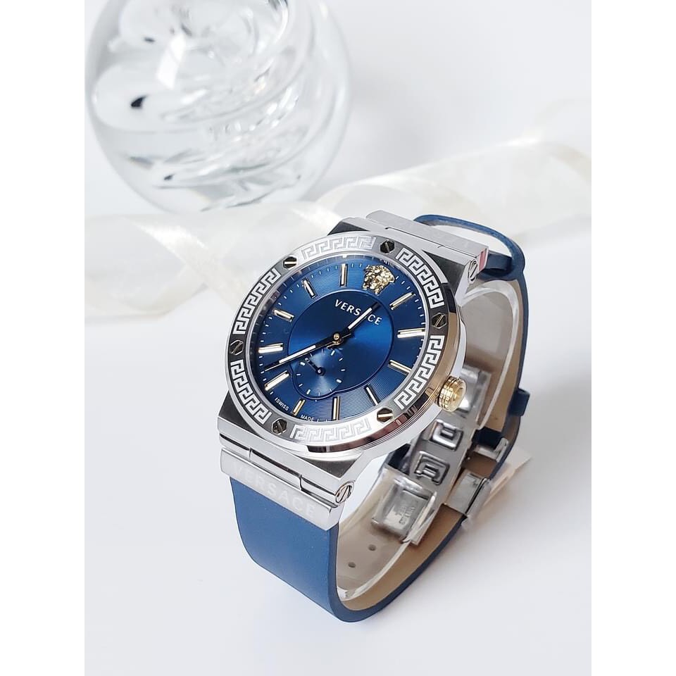Đồng hồ nam chính hãng Versace Greca Logo Chrono - Máy pin Thụy Sĩ - Kính Sapphire - Dây da