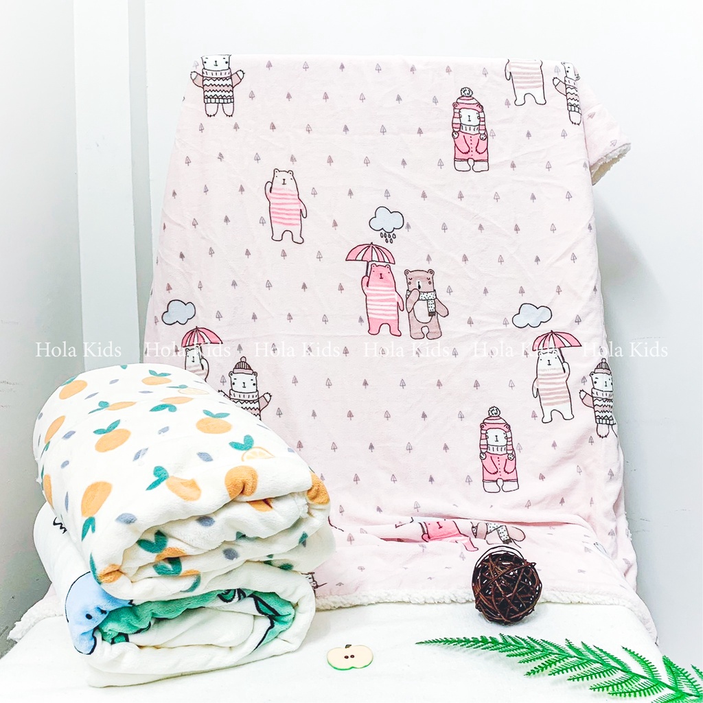 Chăn lông cừu mùa đông mềm mịn giữ ấm cho bé Hola Kids Decor