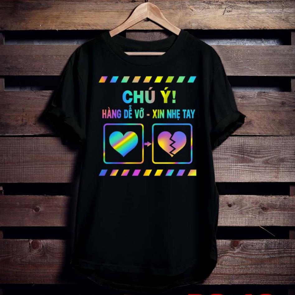 Áo thun TAY NGẮN phản quang 7 màu chú ý hàng dễ vỡ xin nhẹ tay