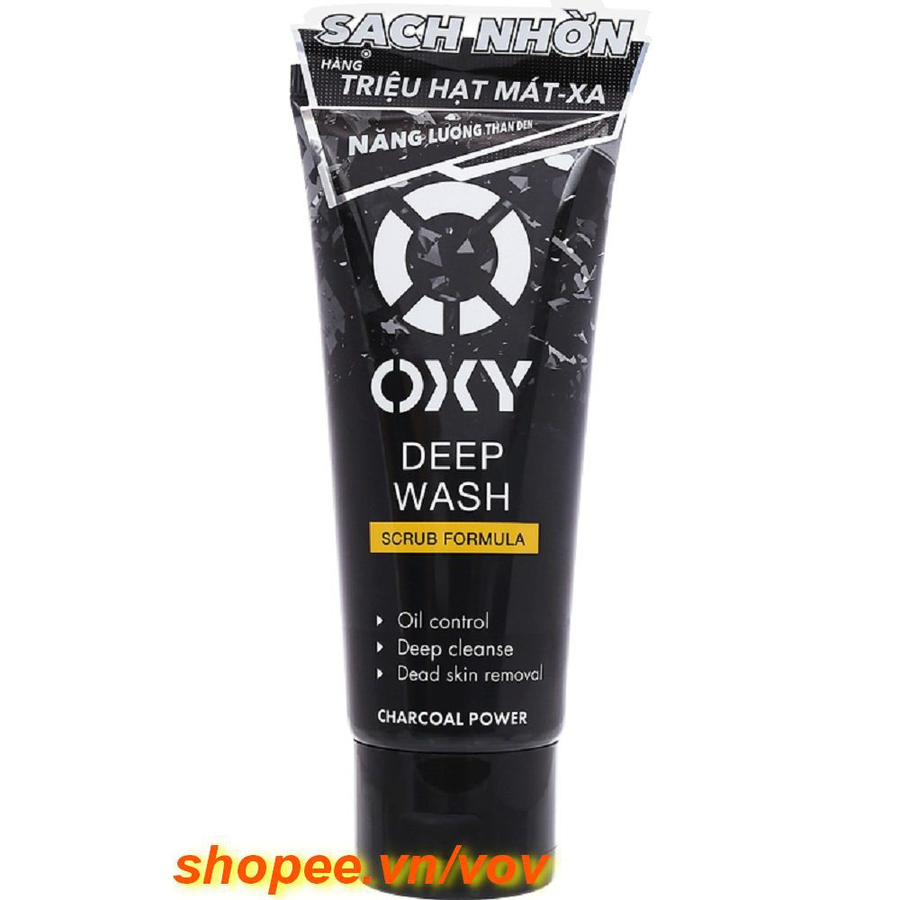 Sữa Rửa Mặt Nam 100G Oxy Deep Wash Sạch Nhơn Có Hạt Massage, 100% Chính Hãng, vov Cung Cấp Và Bảo Trợ.