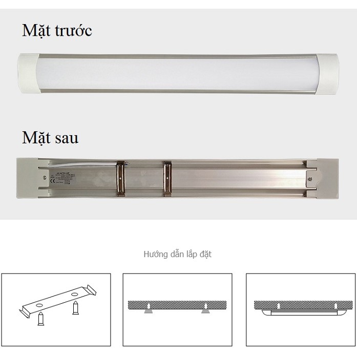 Bộ 20 đèn tuýp led bán nguyệt trắng 120cm 36w.